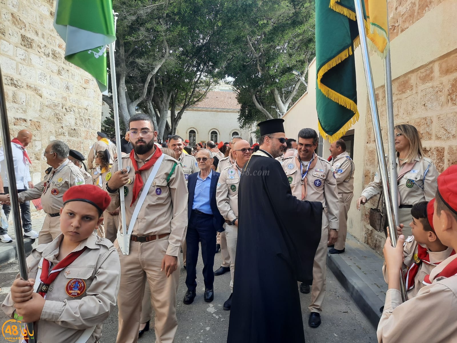 استعراض مميز لسرايا الكشاف الأرثوذكسي بيافا في استقبال سبت النور